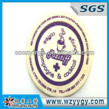 Vente chaude 2013 rond en forme de PVC Soft/Soft Rubber Coaster avec LOGO